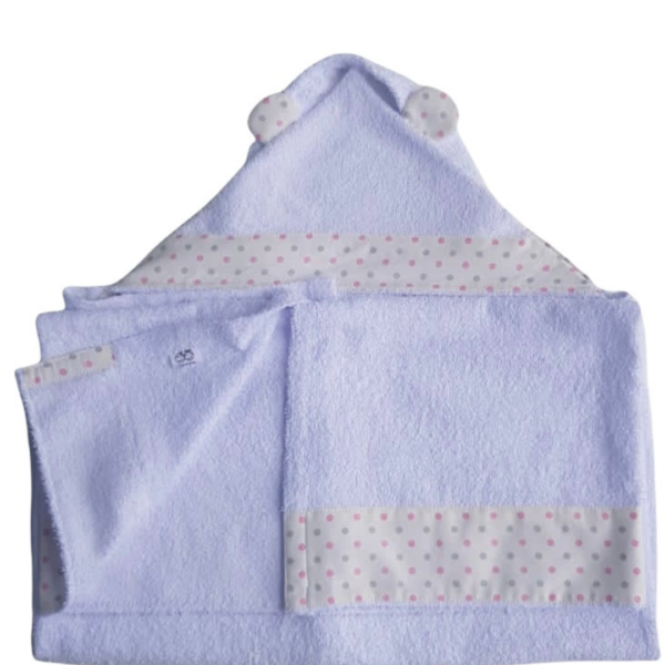 toalla delantal con capota para bebé