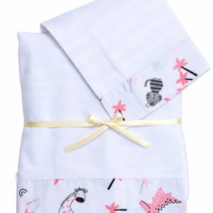 Sábanas para Bebé corral Animalitos rosa